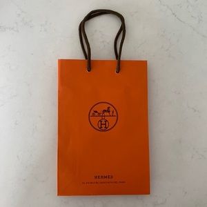 Hermes shopping bag.